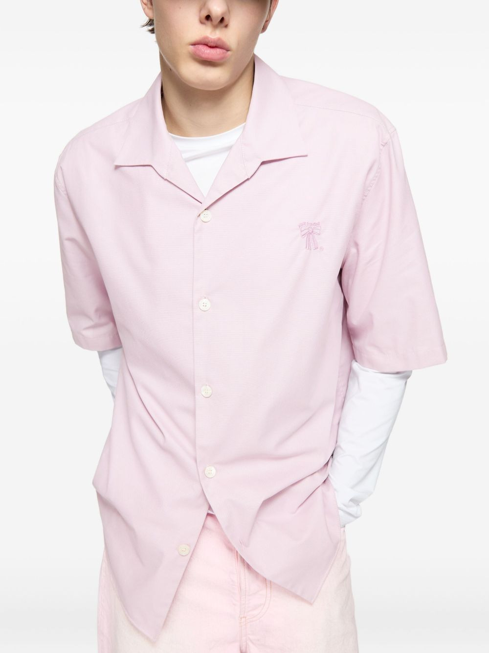 embroidered-bow shirt - 3