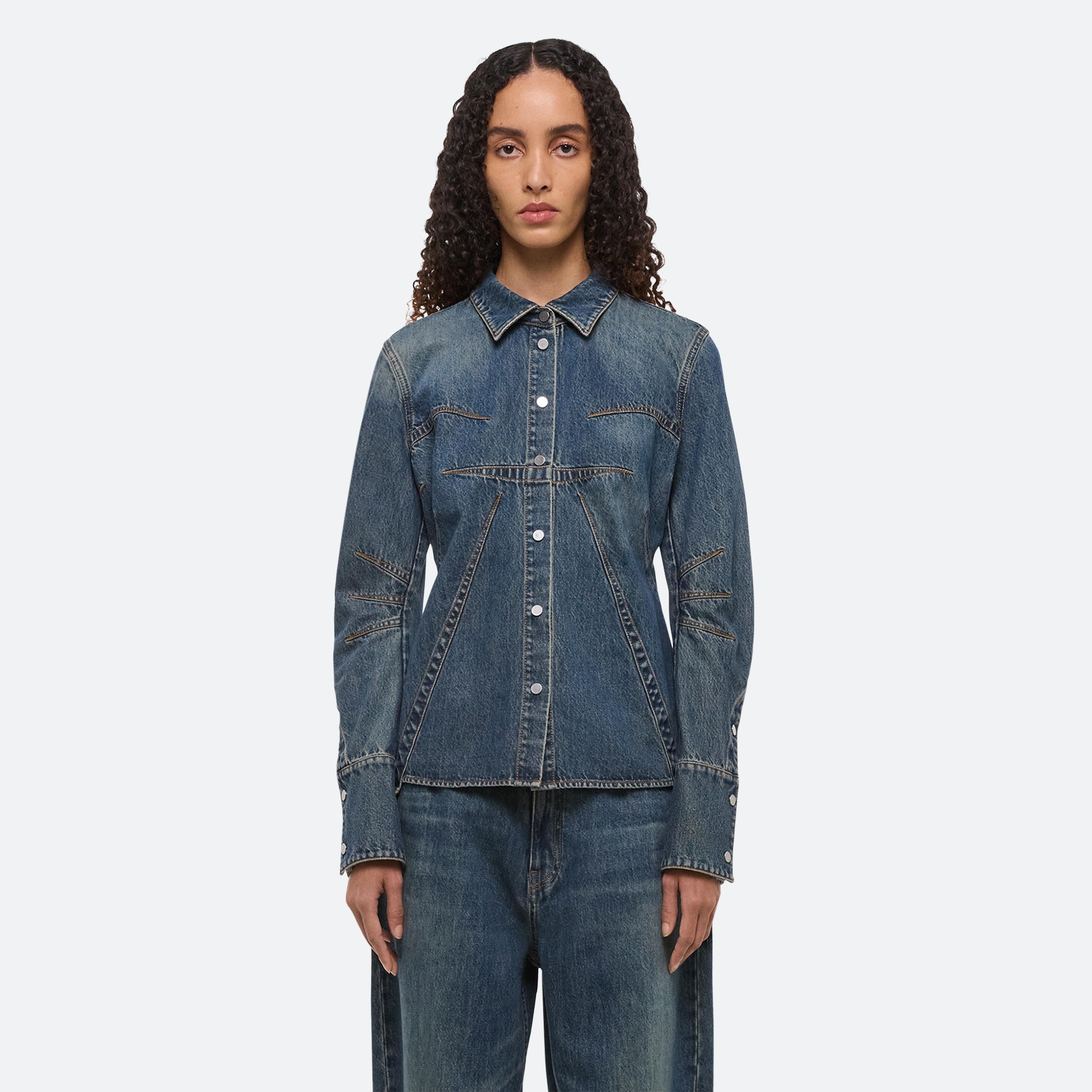DENIM BUSTIER SHIRT - 3