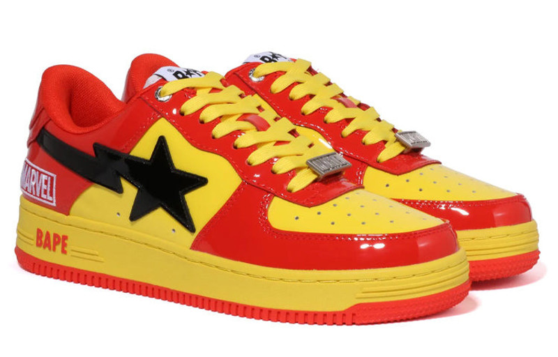 A BATHING APE® (WMNS) A BATHING APE x Marvel Bape Sta 'Red Yellow Black' 1I73-291-902 outlook