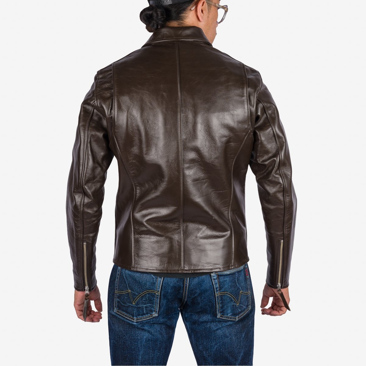 IHJ-129-BRN Japanese Horsehide Rider's Jacket - Brown - 4