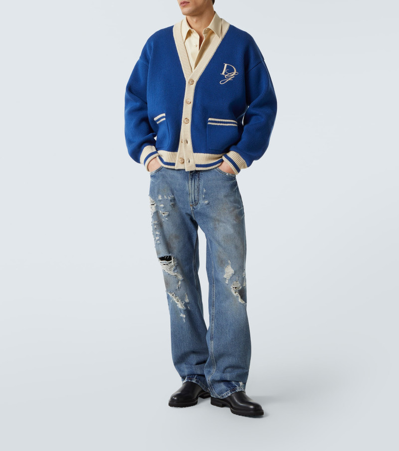 Dolce & Gabbana Embroidered virgin wool cardigan outlook
