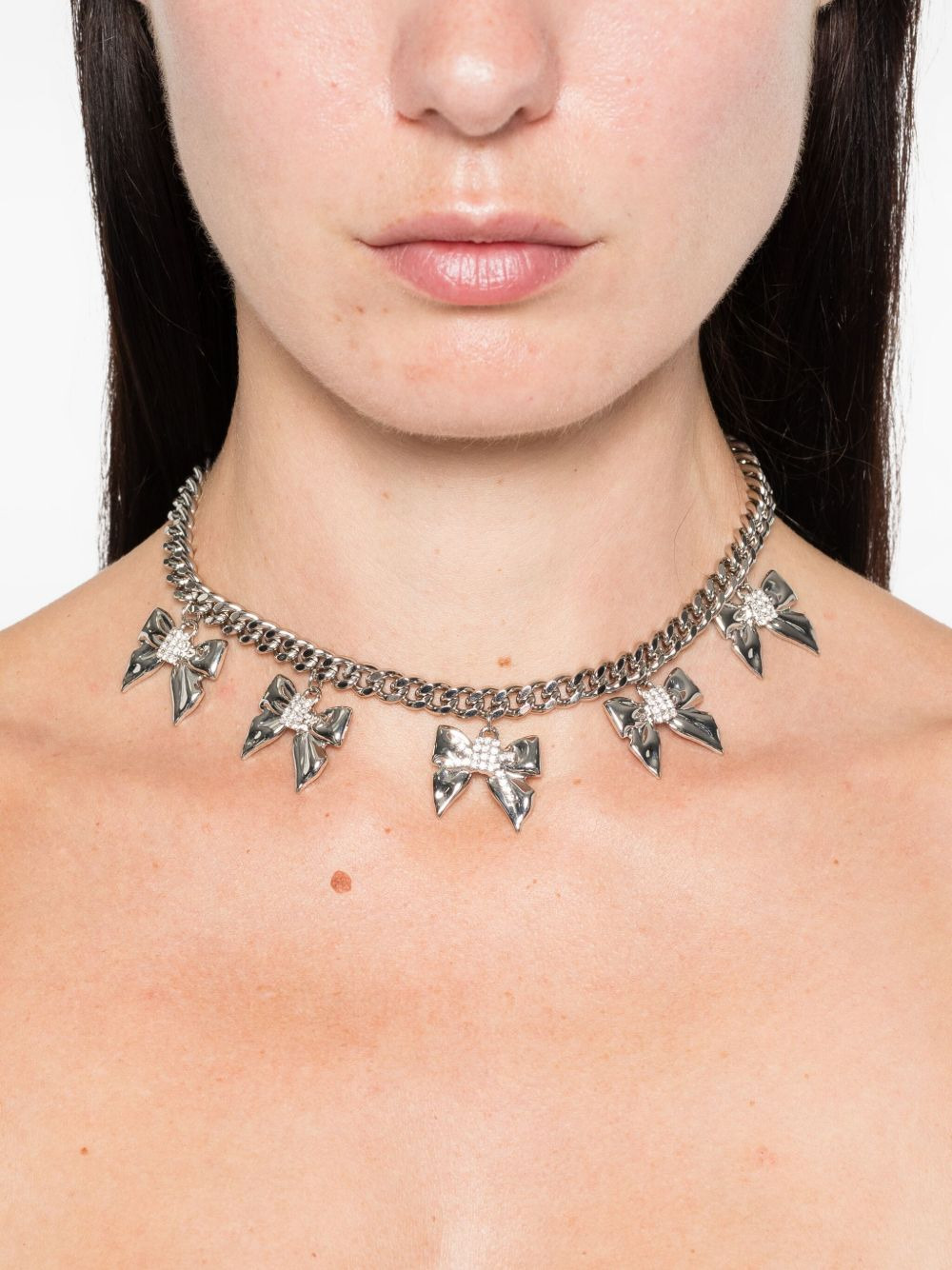 bow-embellished necklace - 2