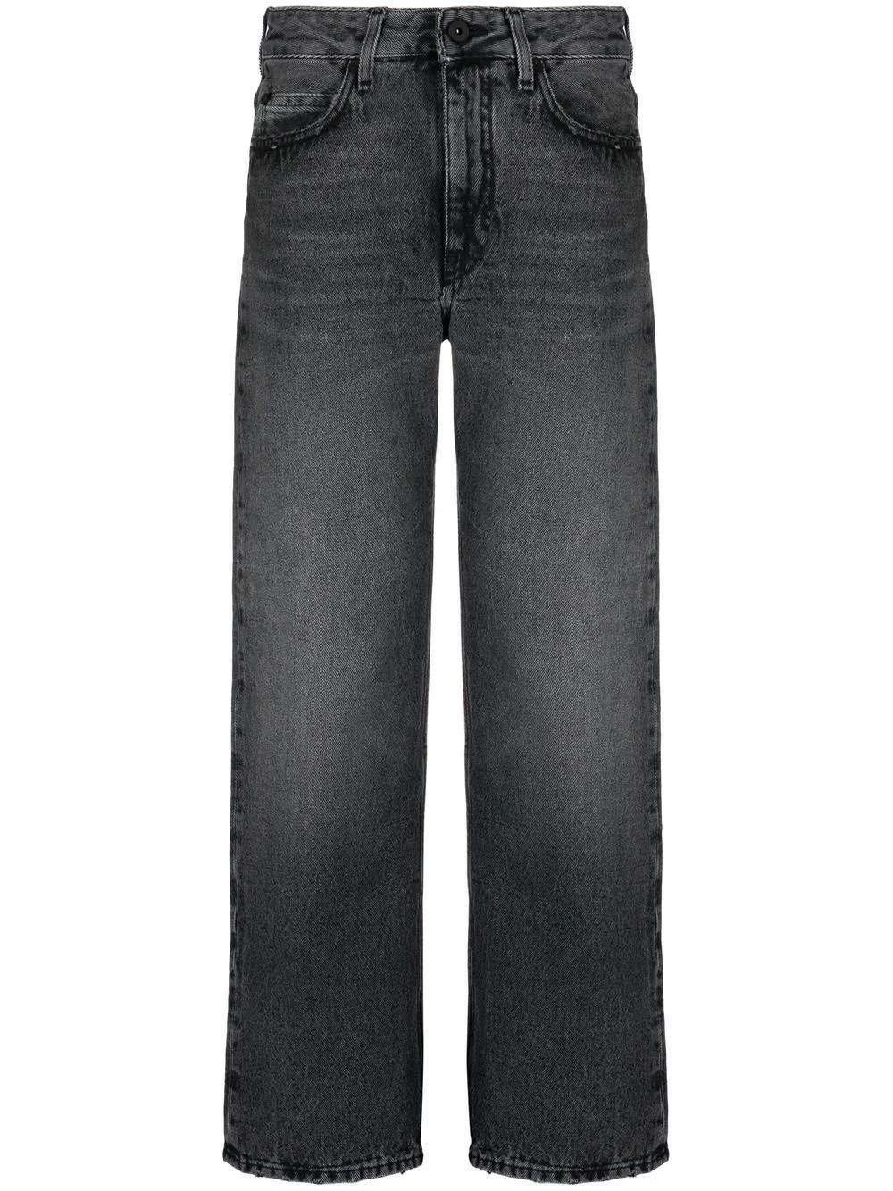 logo-patch straight-leg jeans - 1