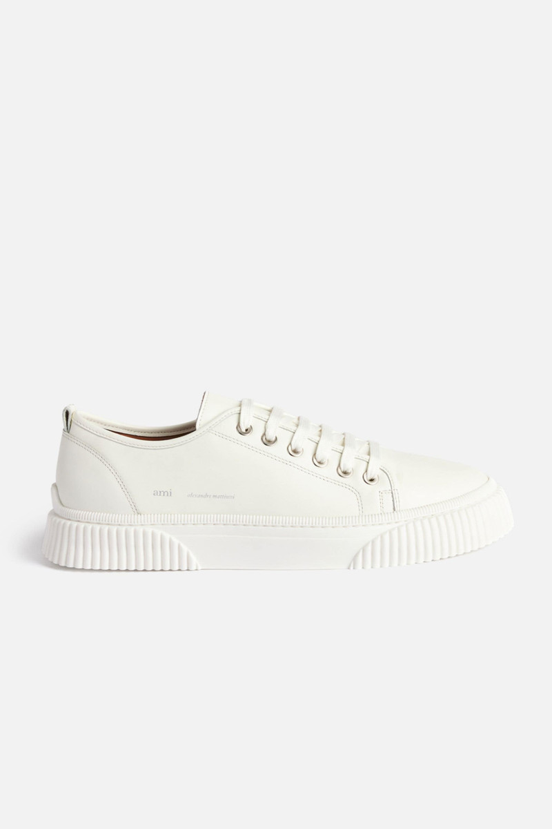 AMI Paris Lace-Up Low-Top Logo Sneakers outlook