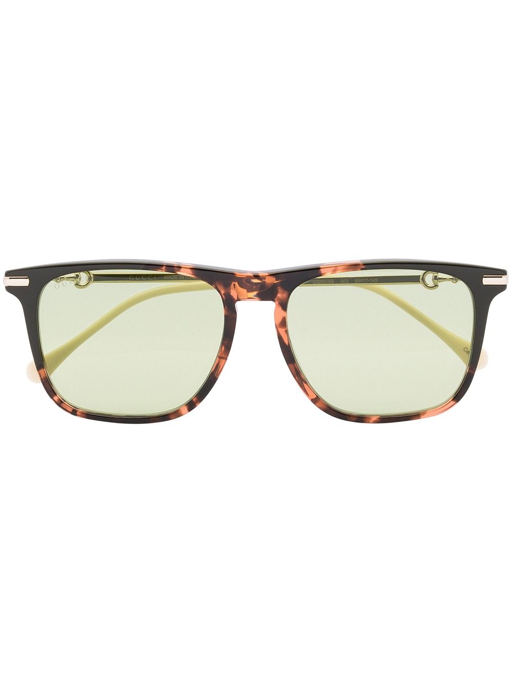 Horsebit rectangle-frame sunglasses - 1