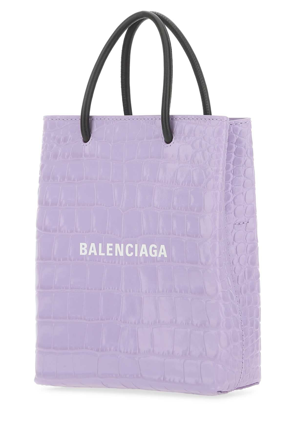 Balenciaga Women Lilac Leather Handbag - 2