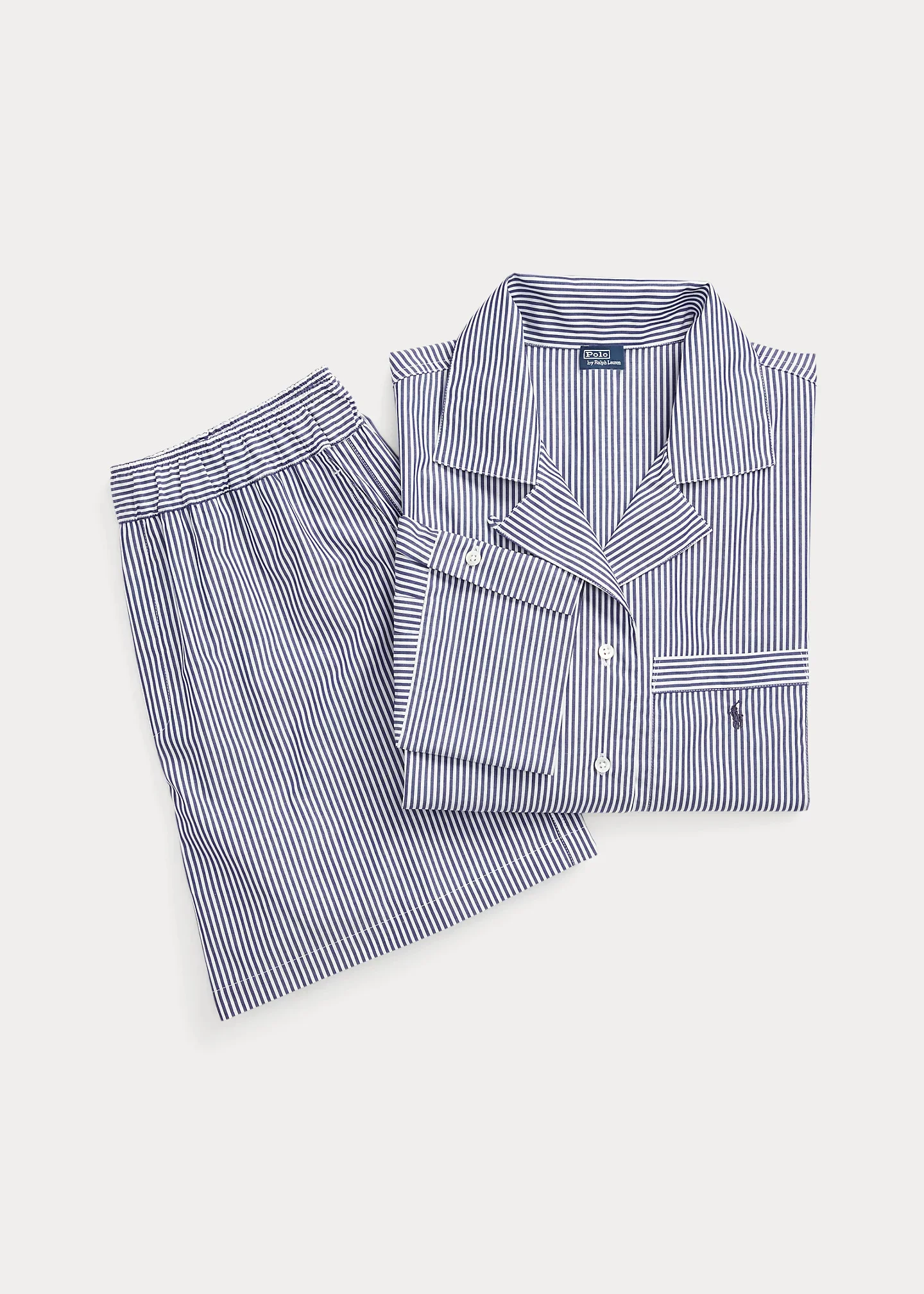 Crop Top & Boxer Poplin Pajama Set - 1
