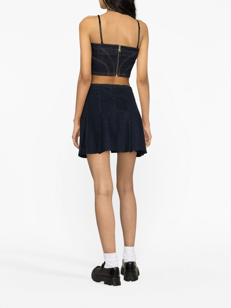 Baroque Buckle denim corset top 4