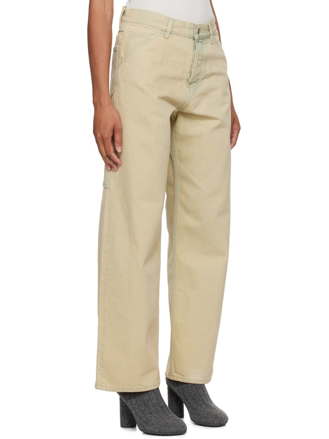 Beige Baggy Jeans - 2