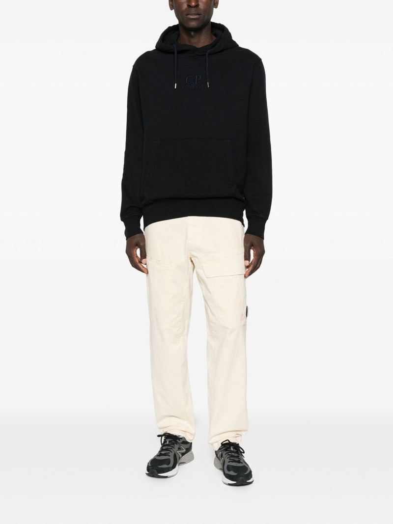 C.P. Company embroidered-logo cotton hoodie outlook