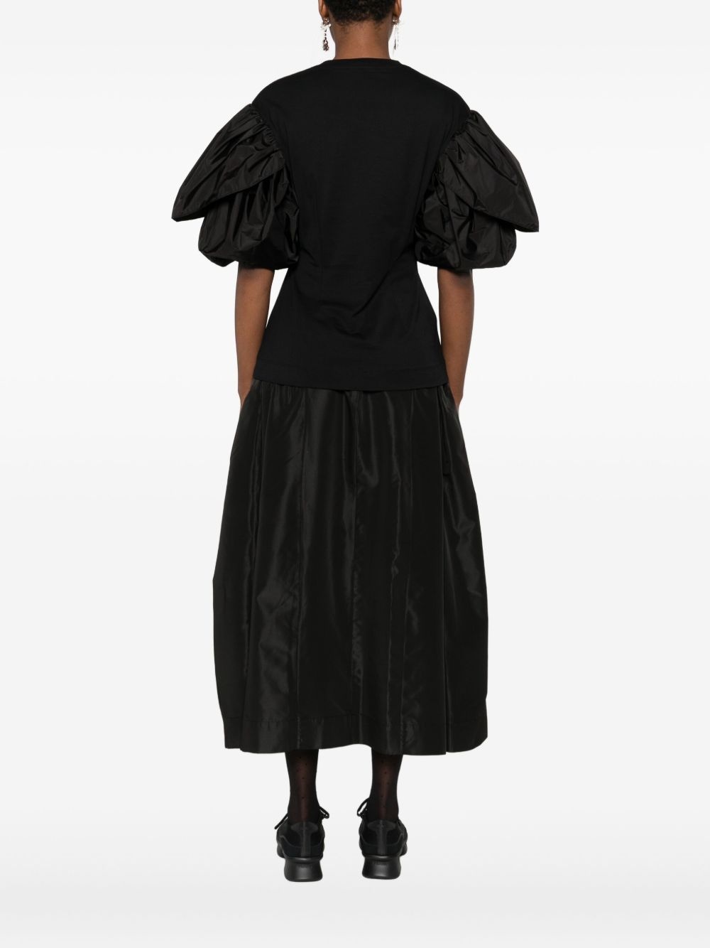 ruffled-sleeves T-shirt - 4