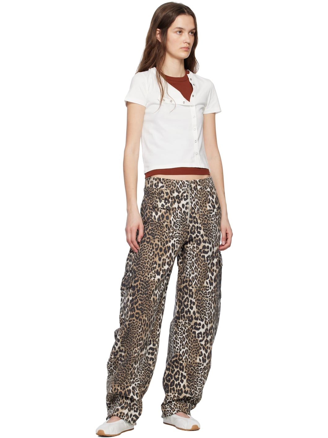 Beige & Brown Heavy Fleece Lounge Pants - 4
