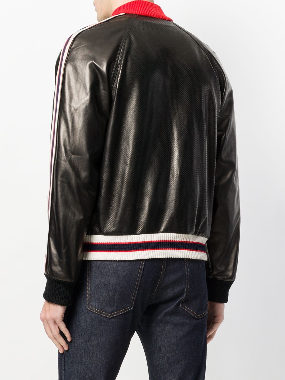 stripe trim bomber jacket - 4