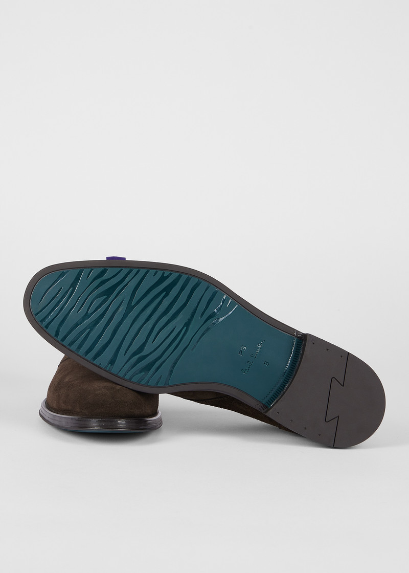 Paul Smith Dark Brown Suede 'Wilbur' Boots outlook