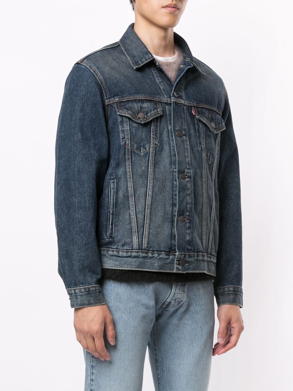 vintage-fit Trucker denim jacket - 3