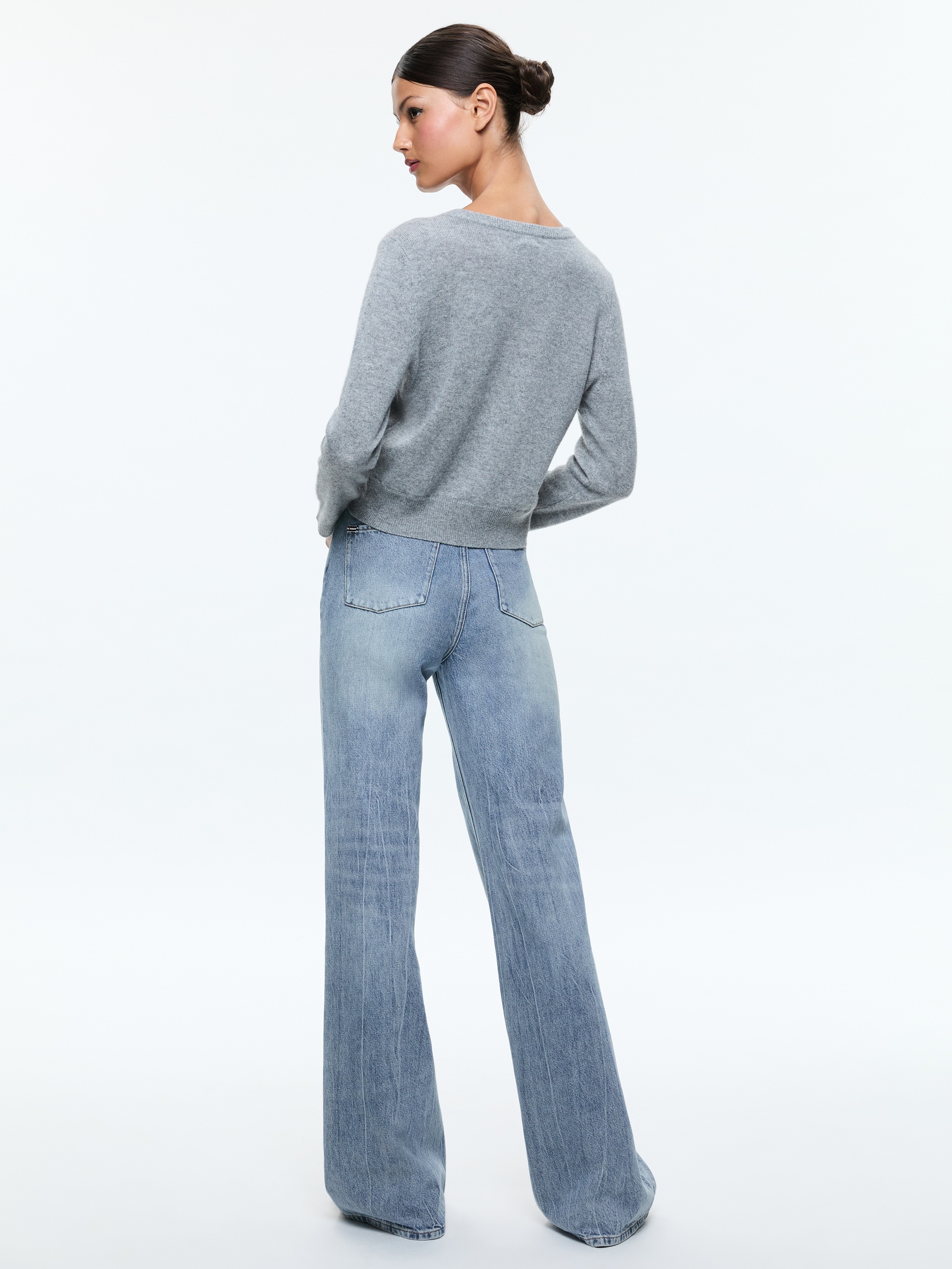 CAROLANN SHRUNKEN CREW NECK PULLOVER - 4