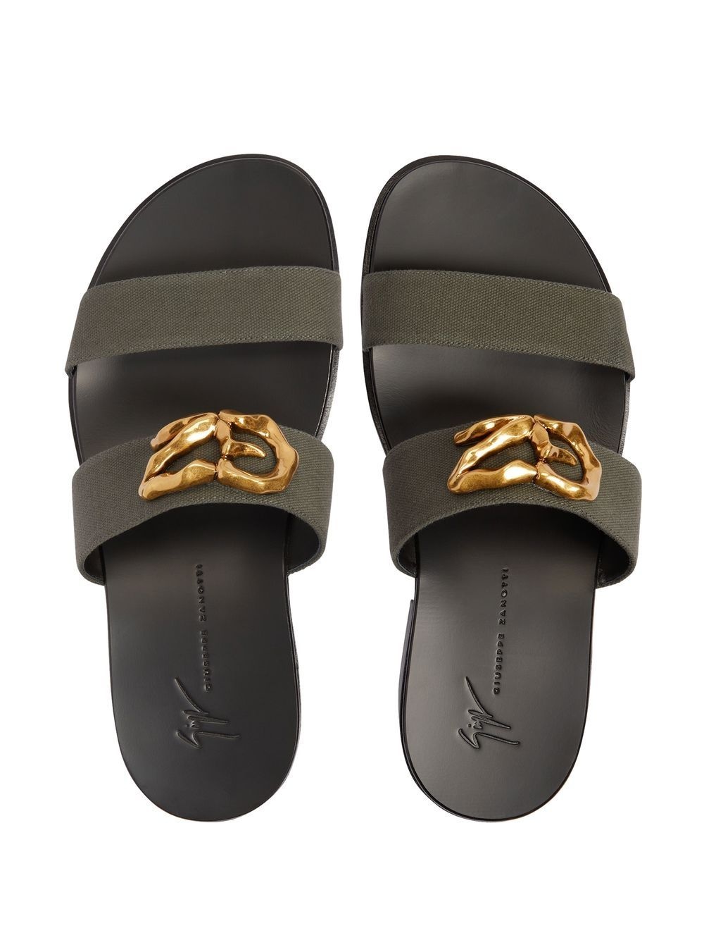 Gregorie logo-plaque sandals - 4