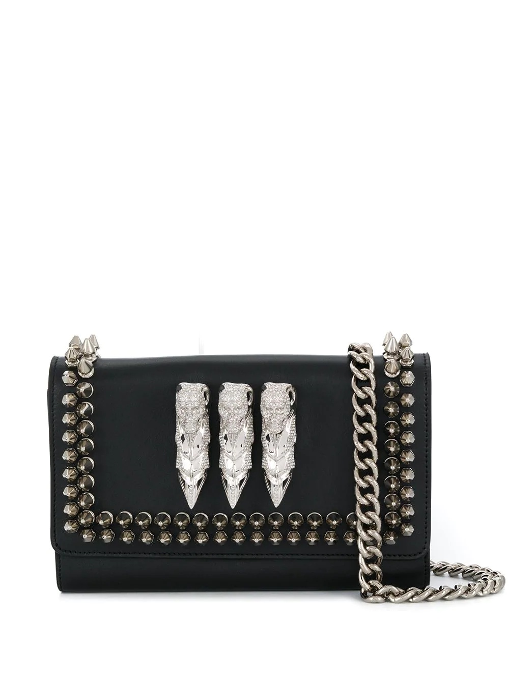 stud-embellished clutch bag - 1