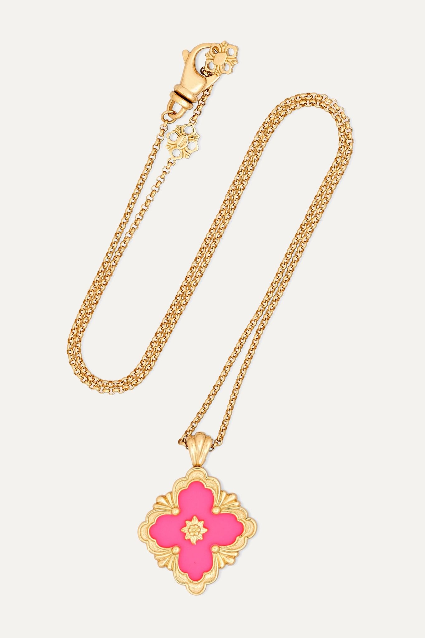 18-karat yellow gold and enamel necklace - 1