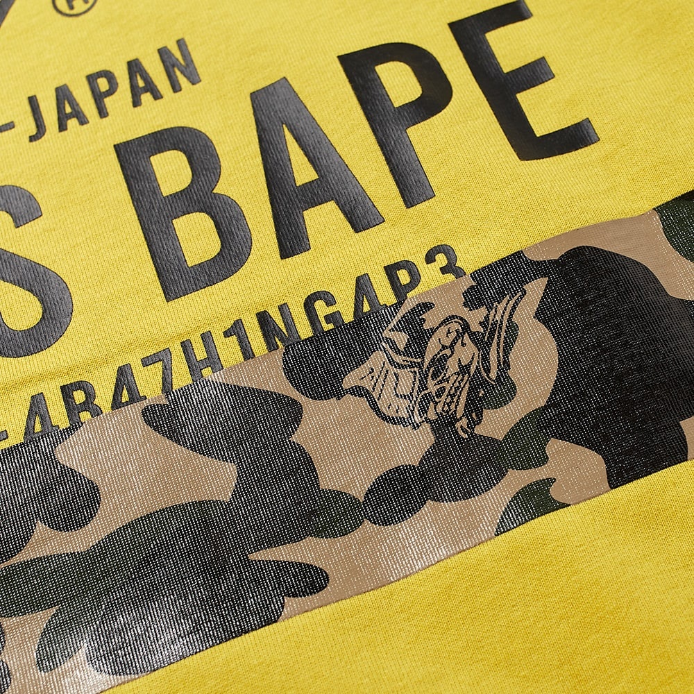 A Bathing Ape Long Sleeve Ursus Camo Tape Tee - 3