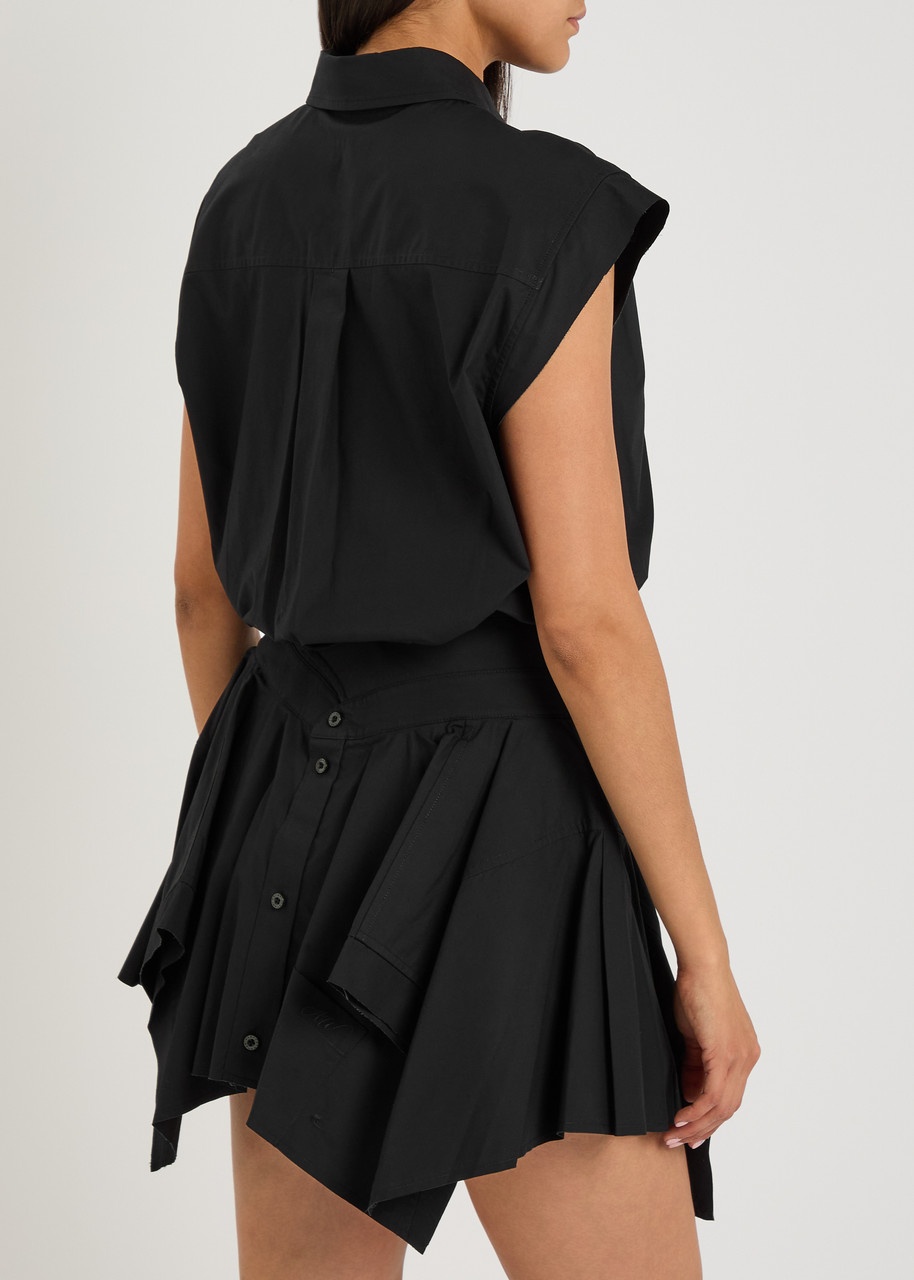 Alexanderwang.t Asymmetric Cotton Shirt Mini Dress - 3