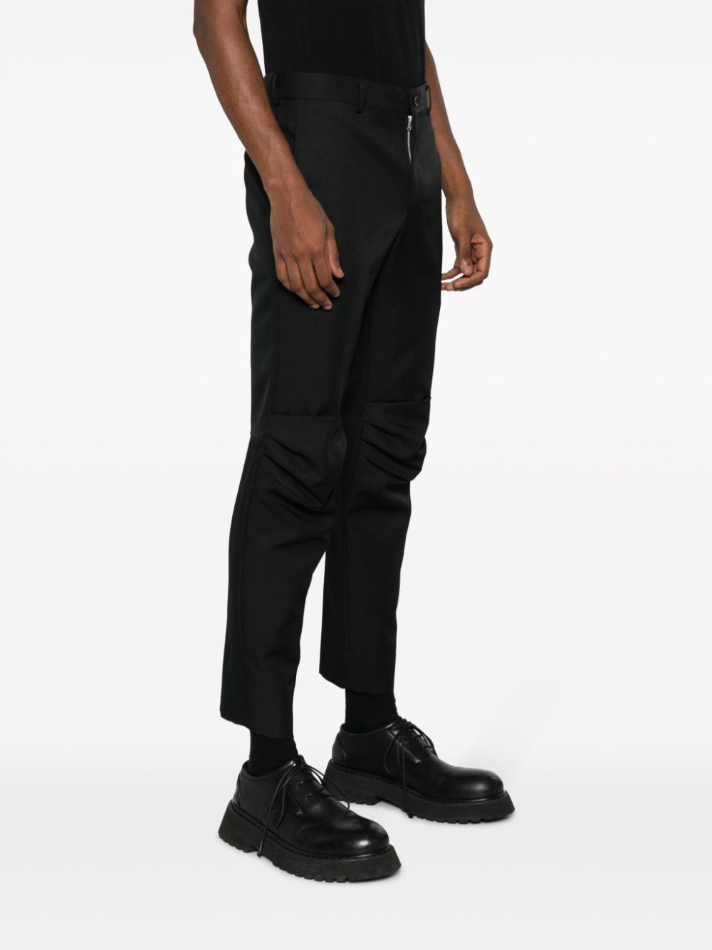 mid-rise tapered trousers - 3