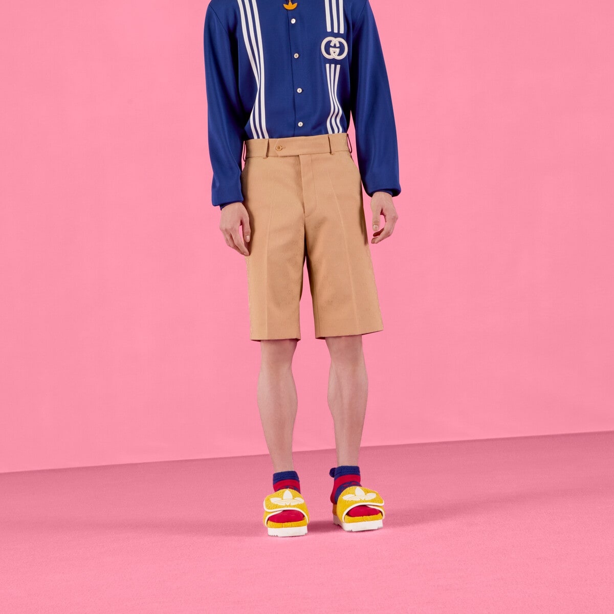 adidas x Gucci GG trefoil jacquard shorts - 6