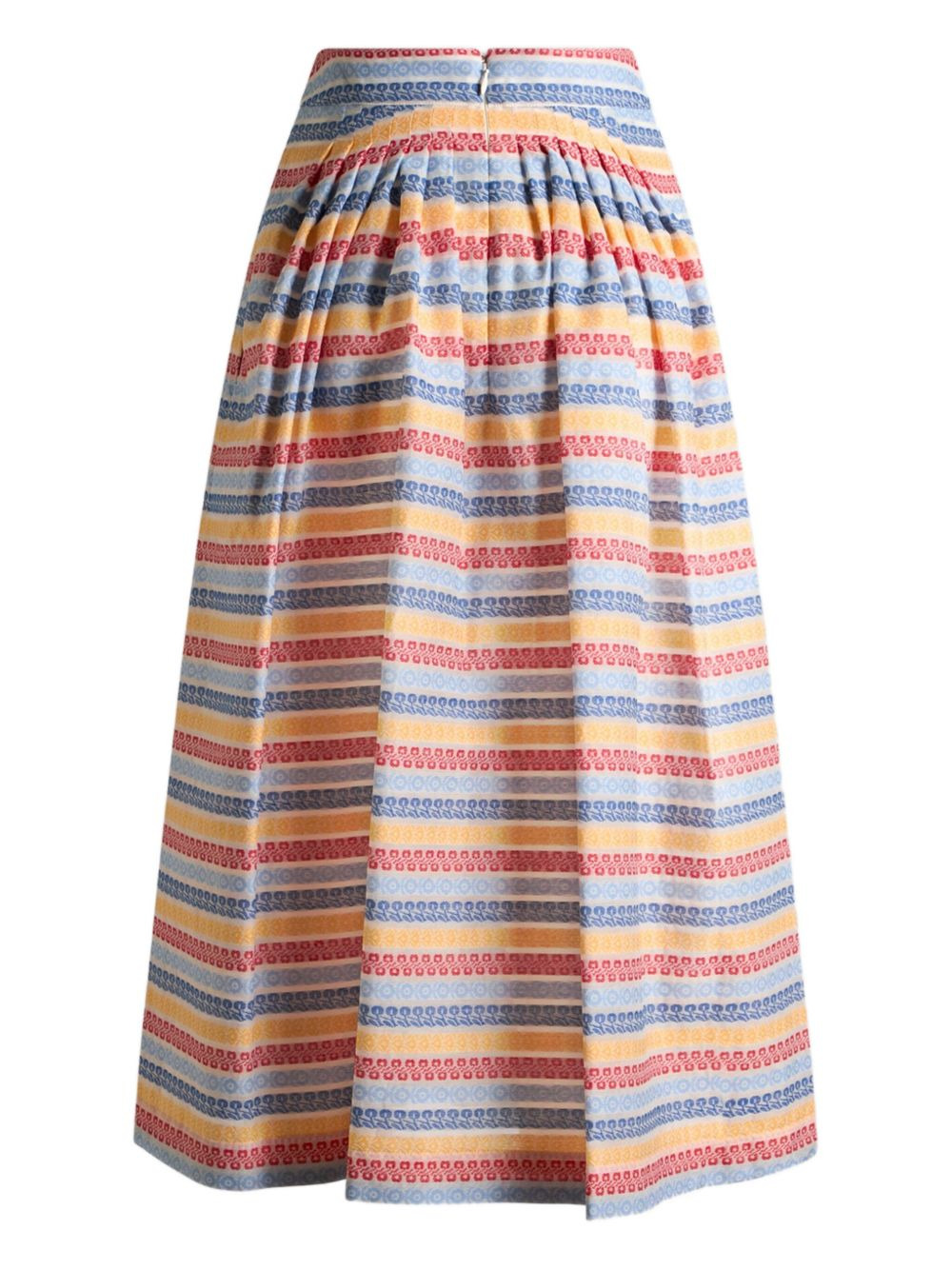 jacquard pleated midi skirt - 2