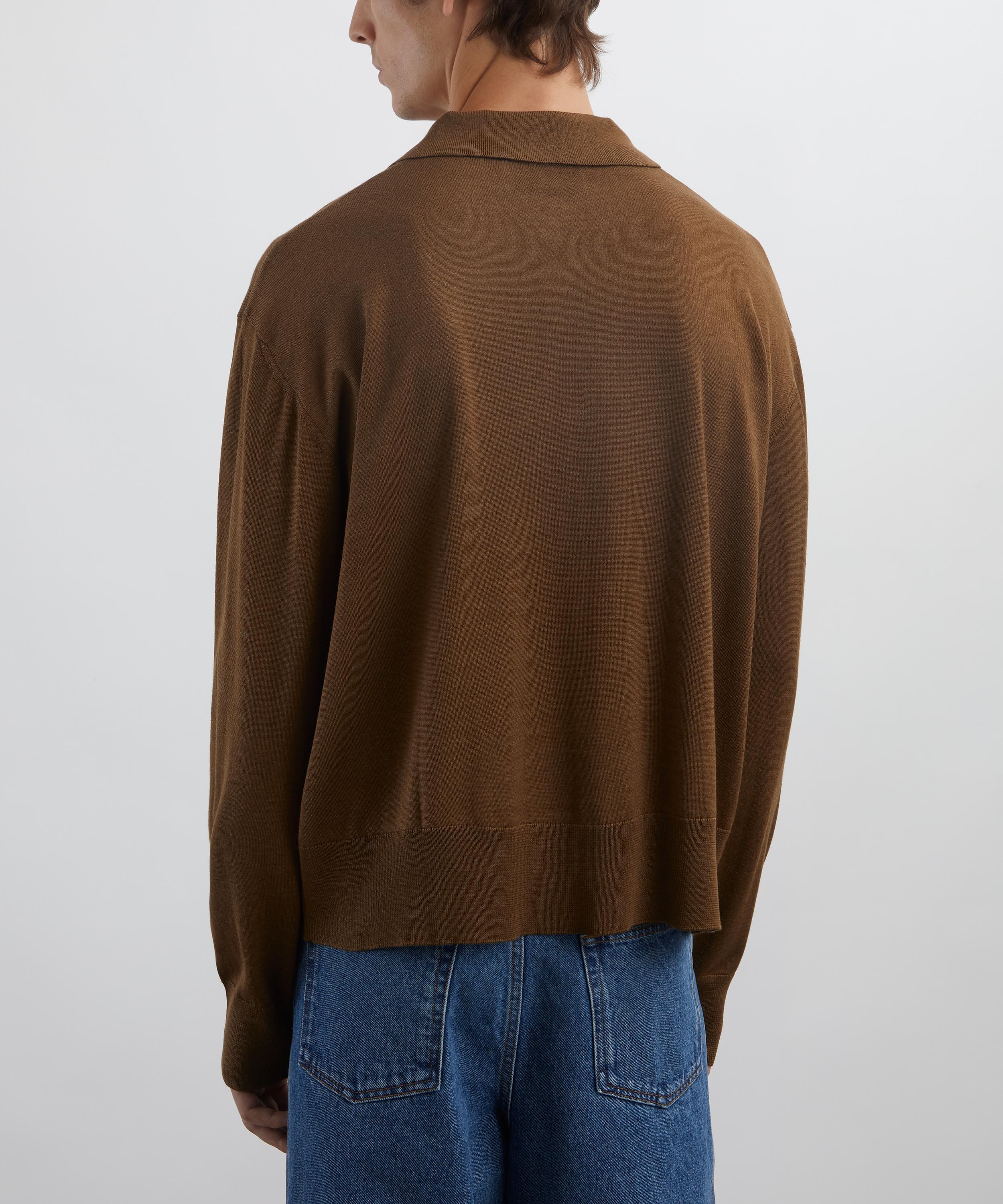 Brown Wool Ami de Coeur Polo - 4