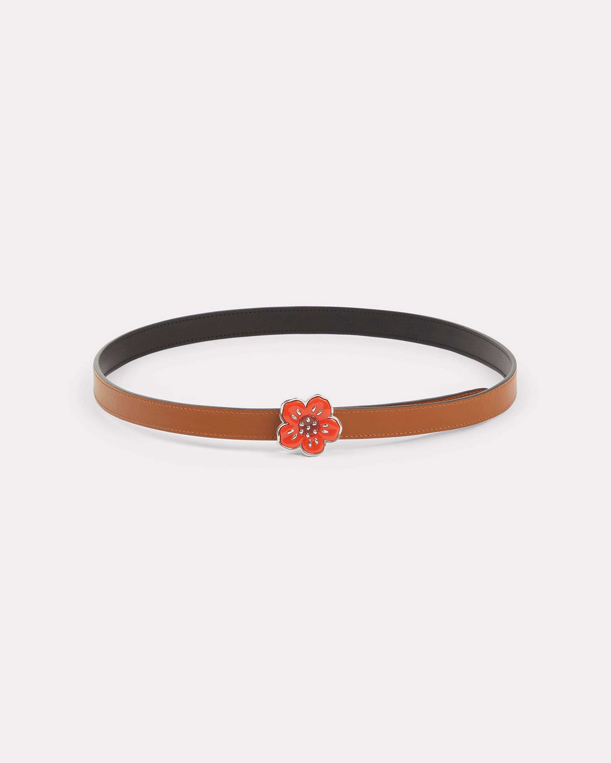 Thin reversible 'BOKE FLOWER' leather belt - 2