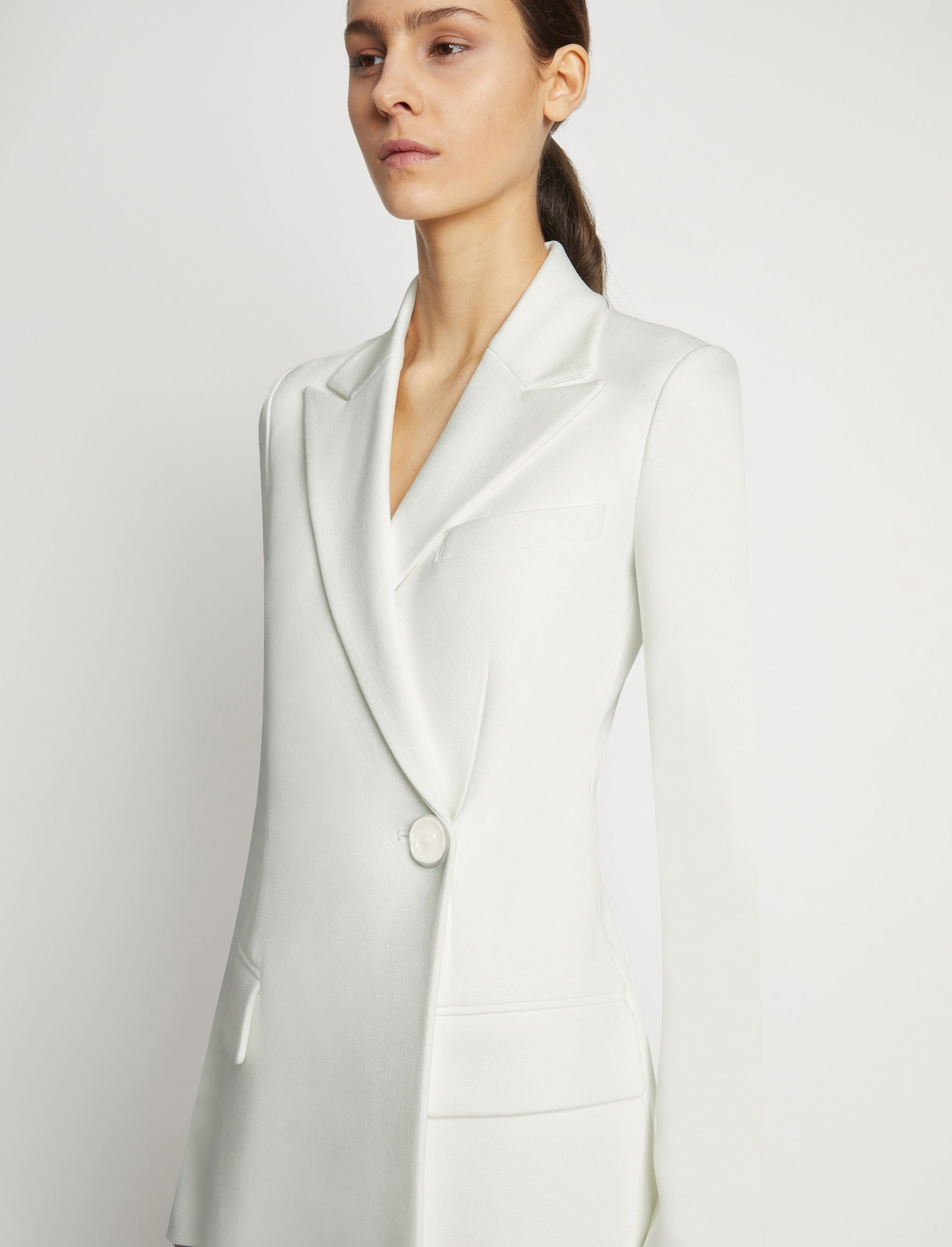 Bi-Stretch Crepe Wrap Coat - 5
