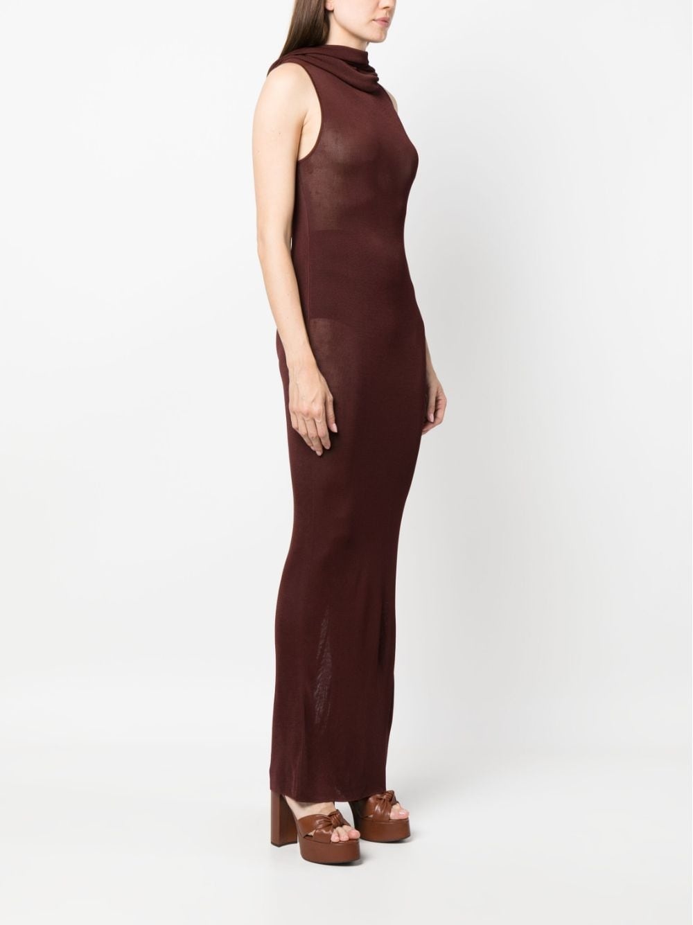 hooded maxi dress - 3