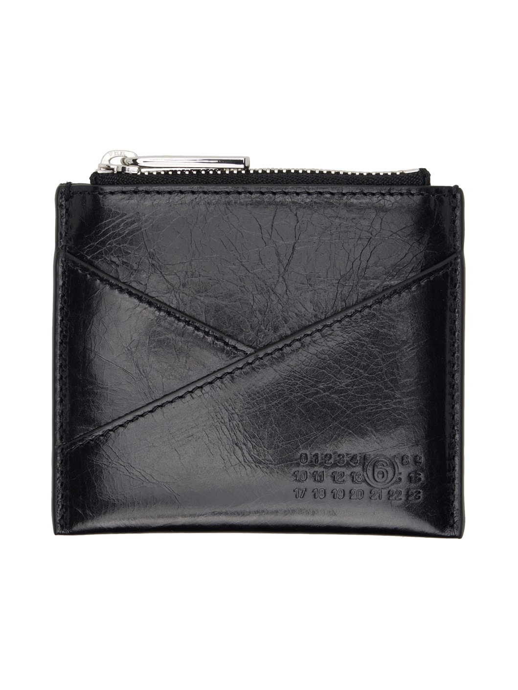 Black 6 Zipped Card Holder - 1