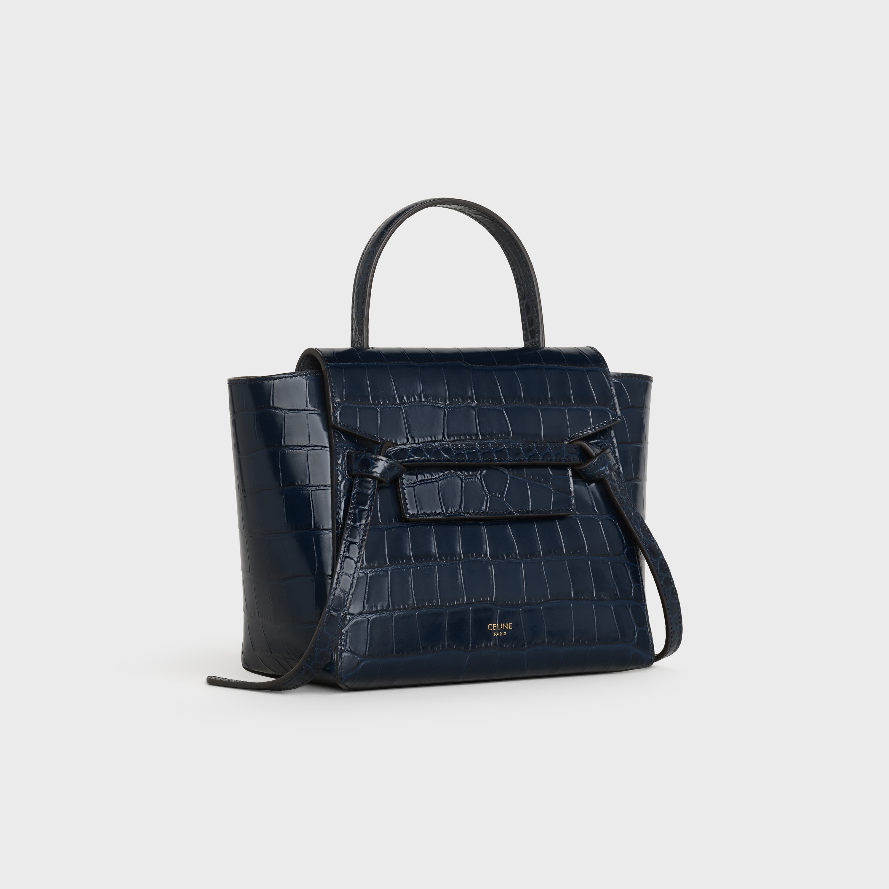 Nano Belt bag in Crocodile Embossed Calfskin - 2