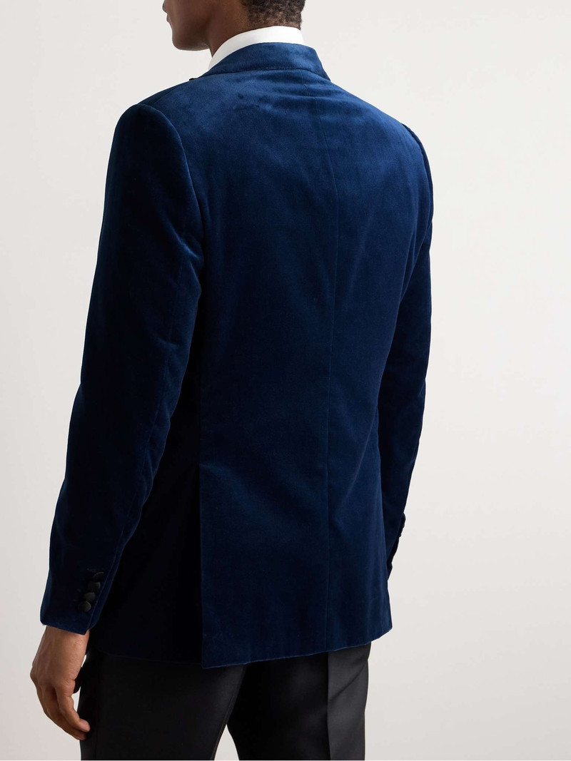 Satin-Trimmed Cotton-Velvet Tuxedo Jacket 3