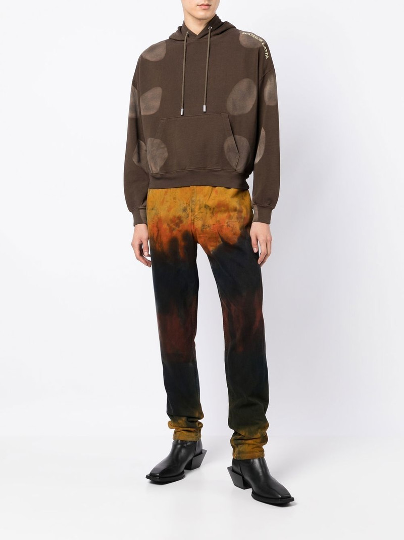 ECKHAUS LATTA distressed straight-leg jeans outlook