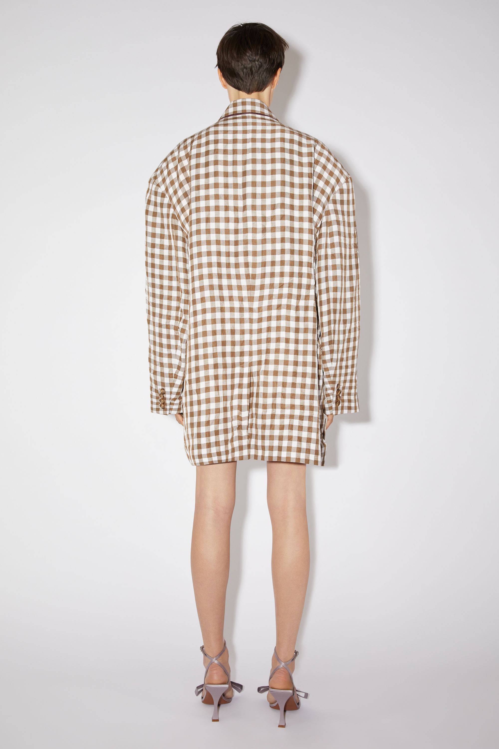 Relaxed fit suit jacket - Brown - 3