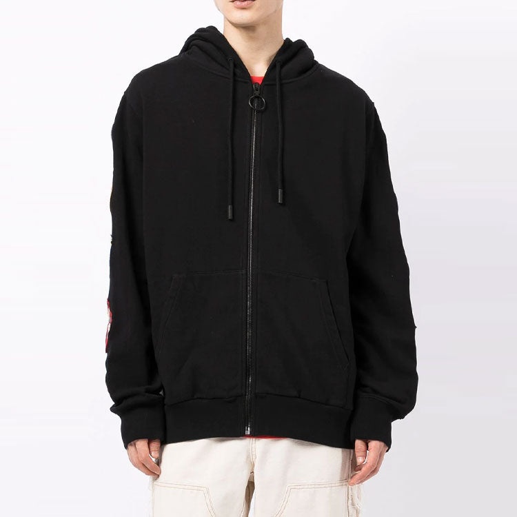 Men's Off-White Back Arrow Zipper Black OMBB030G20FLE0011000 - 5