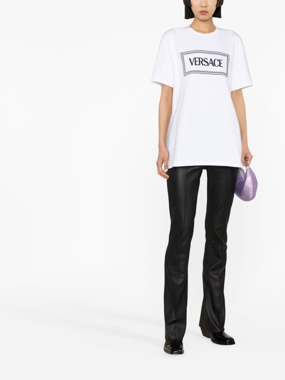 logo-embroidered cotton T-shirt - 2