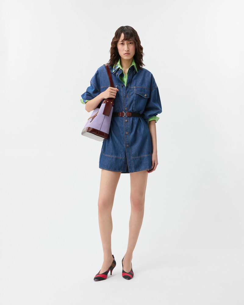 VERSACE Chambray Denim Mini Dress outlook