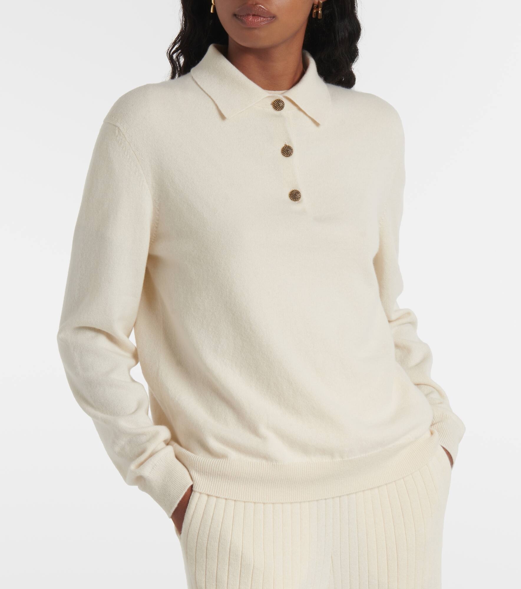 Cashmere polo sweater - 5