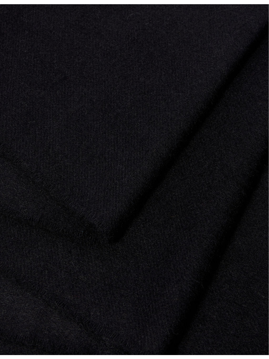 Fringe-trim brushed cashmere scarf - 2
