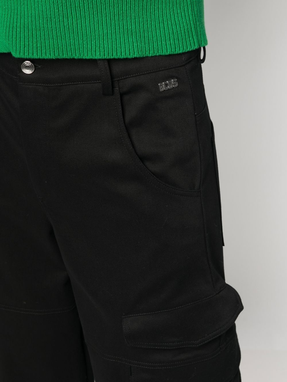 logo-patch cargo trousers - 5