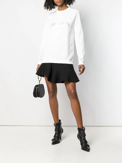 Balmain logo printed sweatshirt outlook