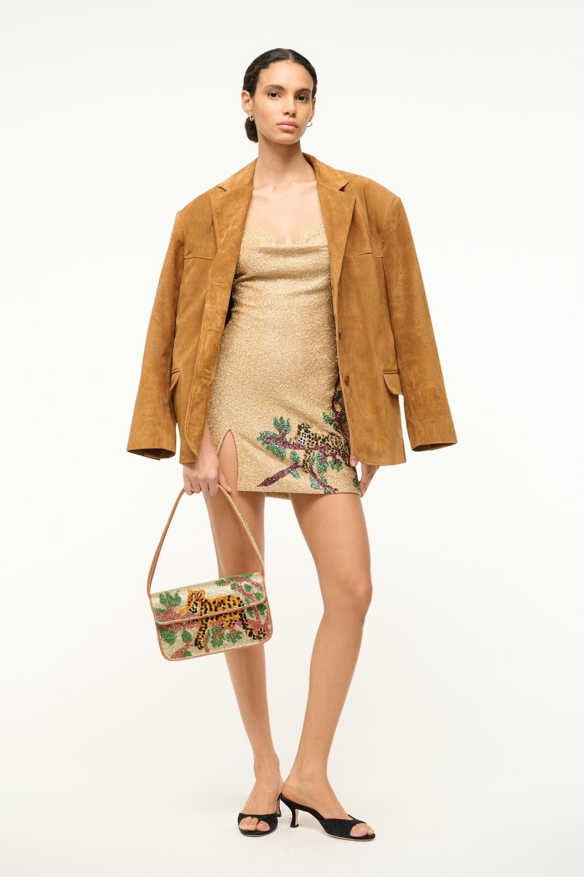 STAUD ROXY DRESS JUNGLE LEOPARD - 6