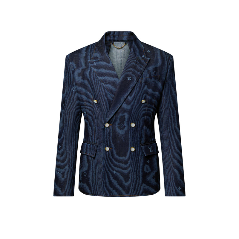 Tailored Double-Breasted Denim Jacket 1