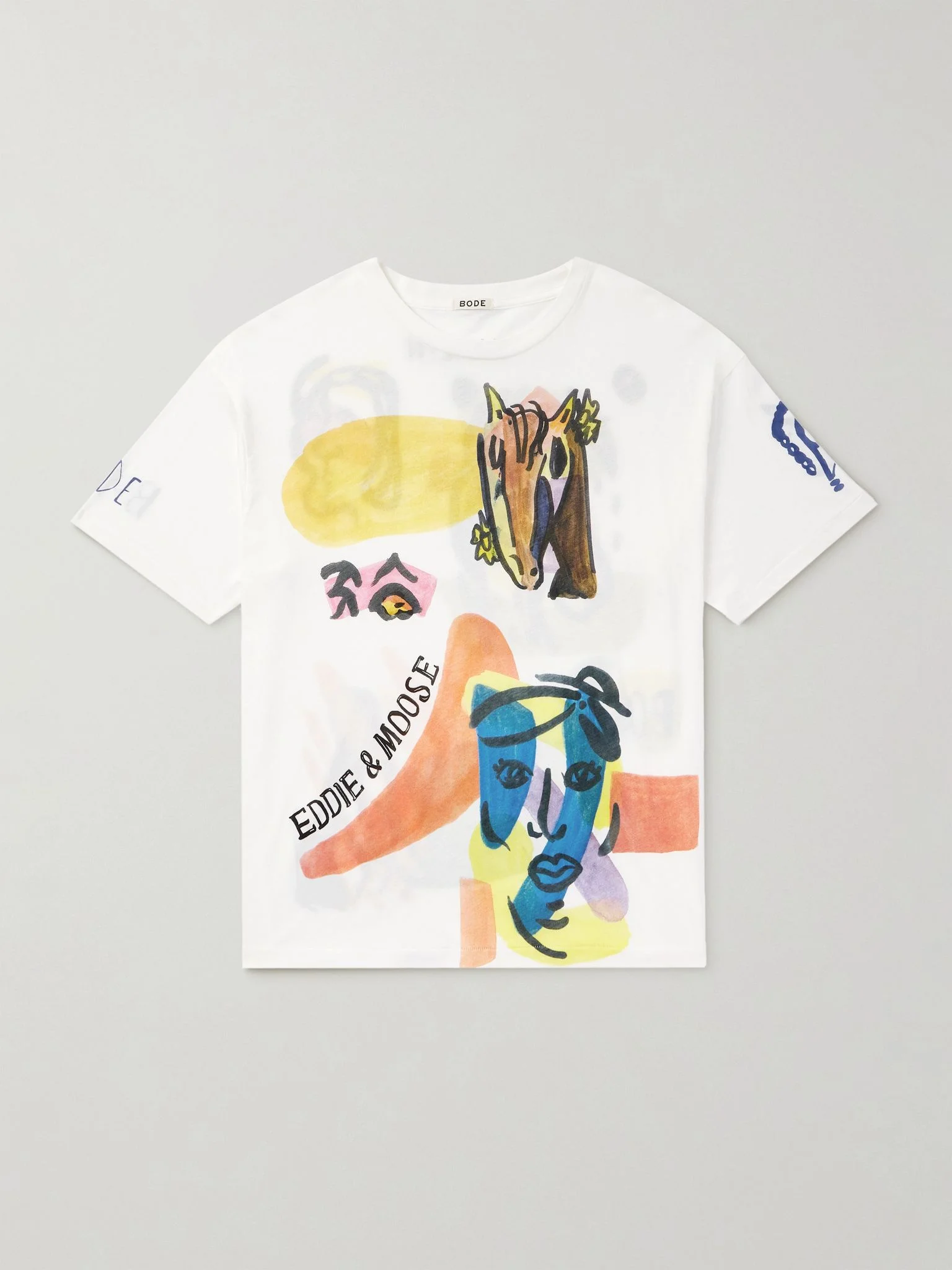 Collage Printed Cotton-Jersey T-Shirt White - 1