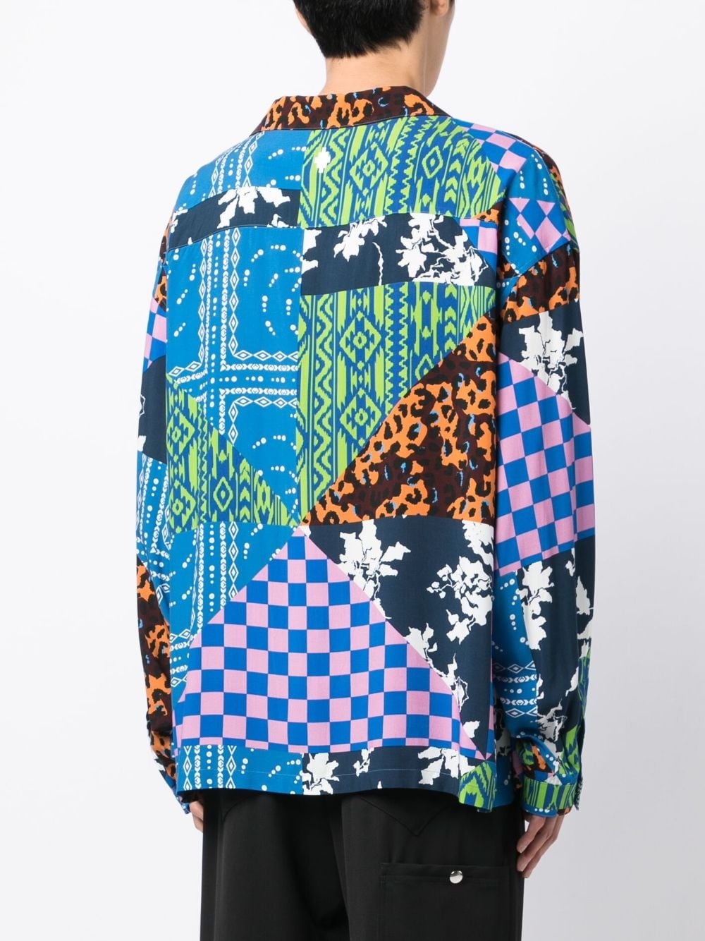 MIX-PRINT CAMP COLLAR SHIRT - 5