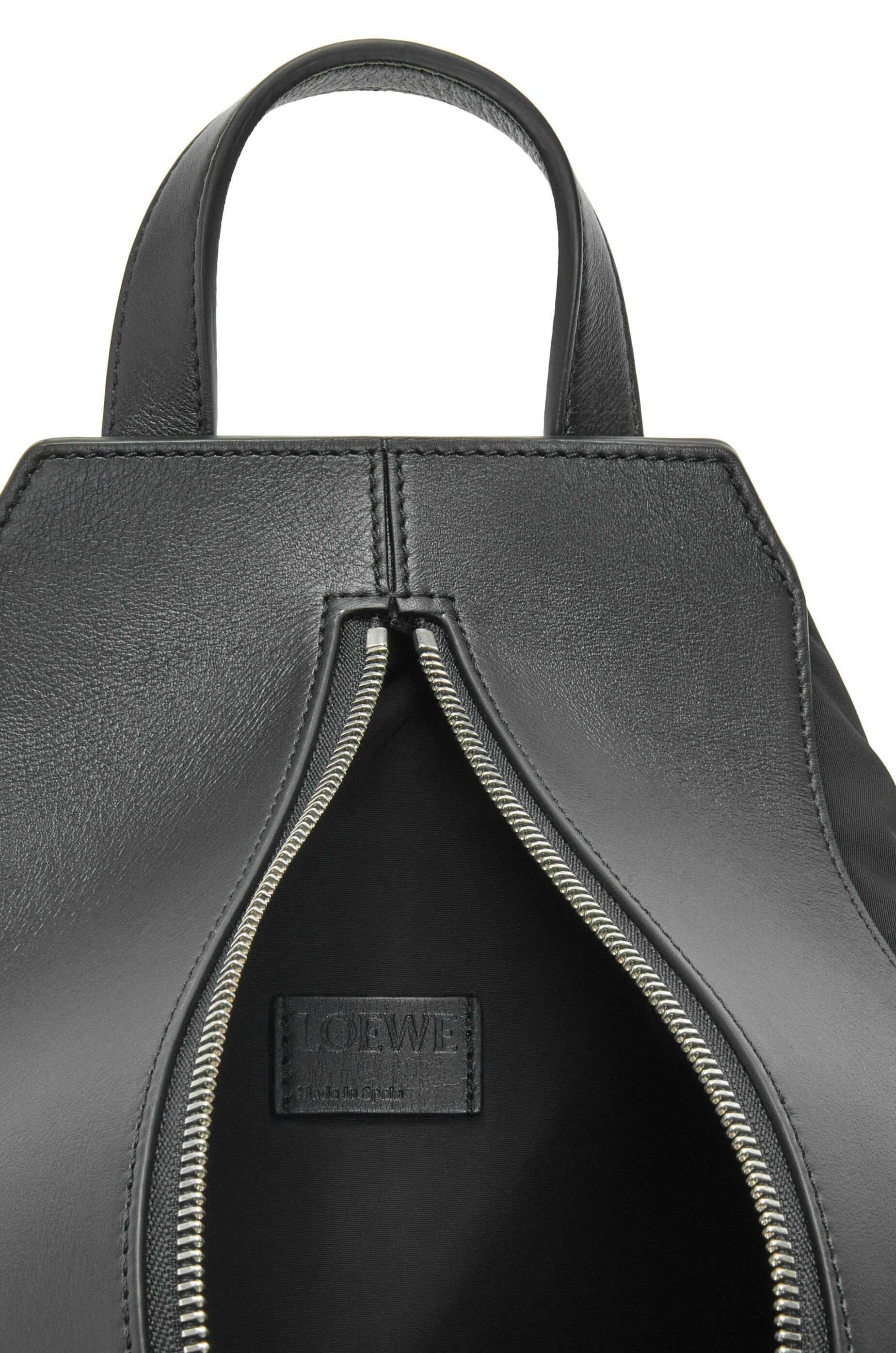 Small Convertible backpack in nylon and calfskin - 5