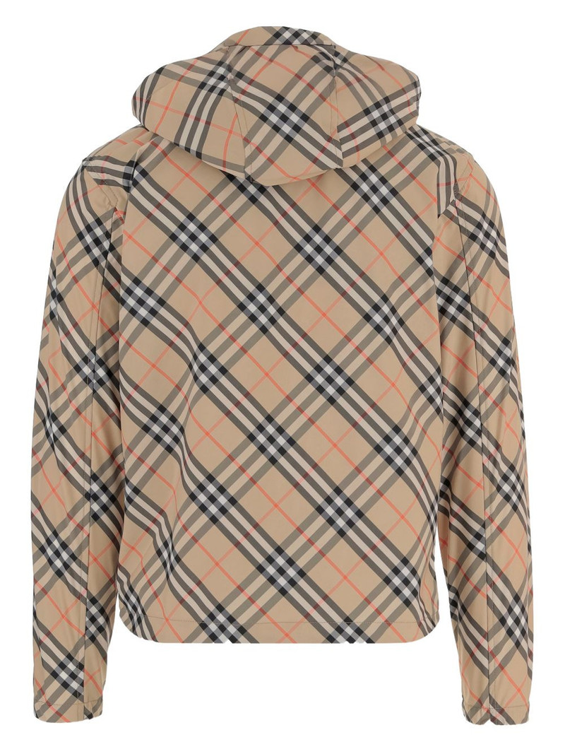 Burberry checked hooded jacket outlook